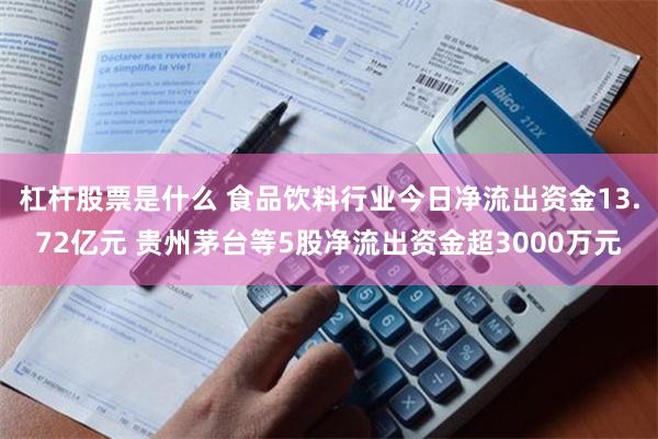 杠杆股票是什么 食品饮料行业今日净流出资金13.72亿元 贵州茅台等5股净流出资金超3000万元