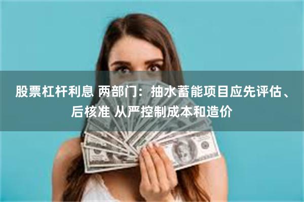 股票杠杆利息 两部门：抽水蓄能项目应先评估、后核准 从严控制成本和造价