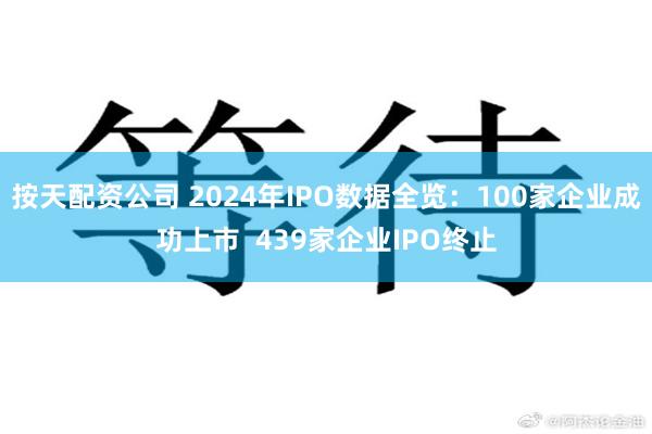 按天配资公司 2024年IPO数据全览：100家企业成功上市  439家企业IPO终止